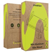 imoshion Support de téléphone pour vélo et moto - Mini - Aluminium - Léger - Ajustable - Noir