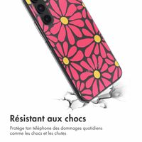 imoshion Coque design pour Samsung Galaxy A54 - Dusty Rose Flowers Connect