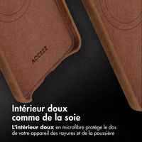 Accezz Coque MagSafe en cuir vintage Samsung Galaxy S25 Edge - Tabacco Cognac