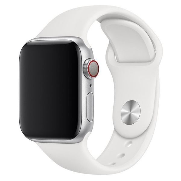 Apple Sport Band Apple Watch Series 1 á 9 / SE (38/40/41 mm) | Series 10 (42 mm) - Taille S/M - White