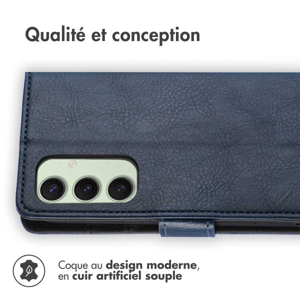 imoshion Étui de télephone portefeuille Samsung Galaxy S24 FE - Bleu foncé