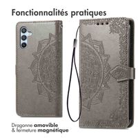 imoshion Etui de téléphone portefeuille Mandala Samsung Galaxy A34 (5G) - Gris