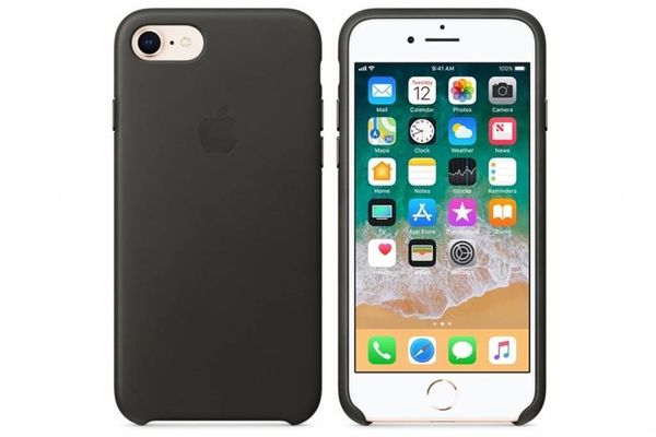 Apple Coque en cuir Apple iPhone SE (2022 / 2020) / 8 / 7 - Charcoal Grey