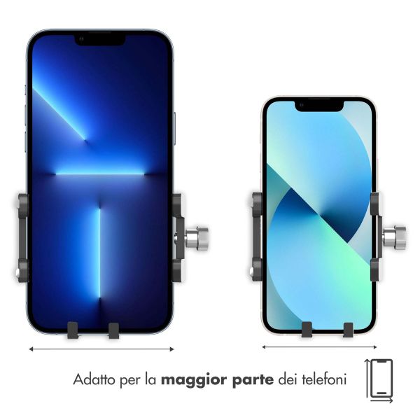 imoshion Support de téléphone pour vélo - Réglable - Universel - Aluminium - Gris
