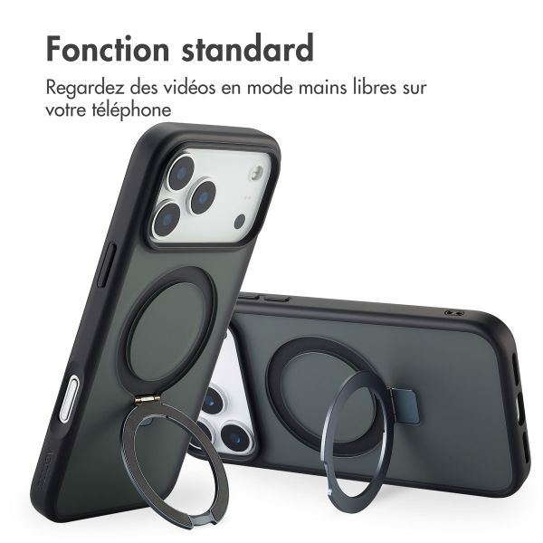 Accezz Coque Ring Stand avec MagSafe Apple iPhone 17 Pro - Noir