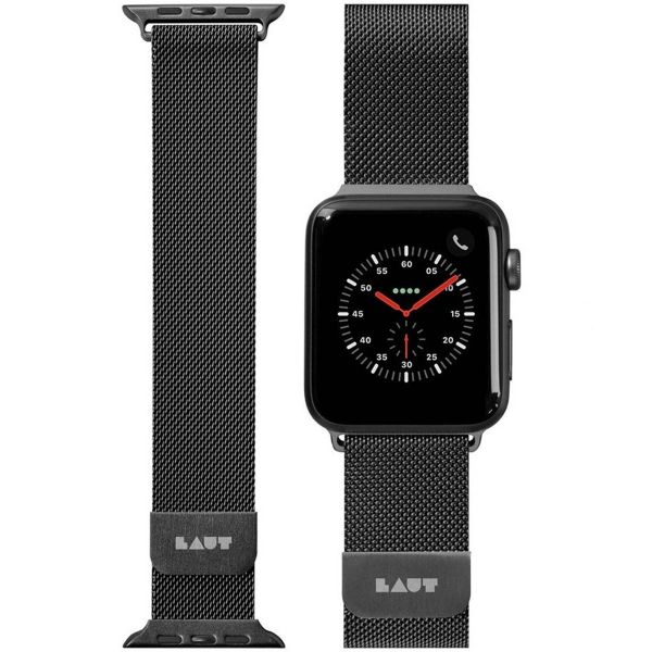 Laut Steel Loop Apple Watch Series 1-10 / SE / Ultra (2) - 42/44/45/46/49 mm - Noir