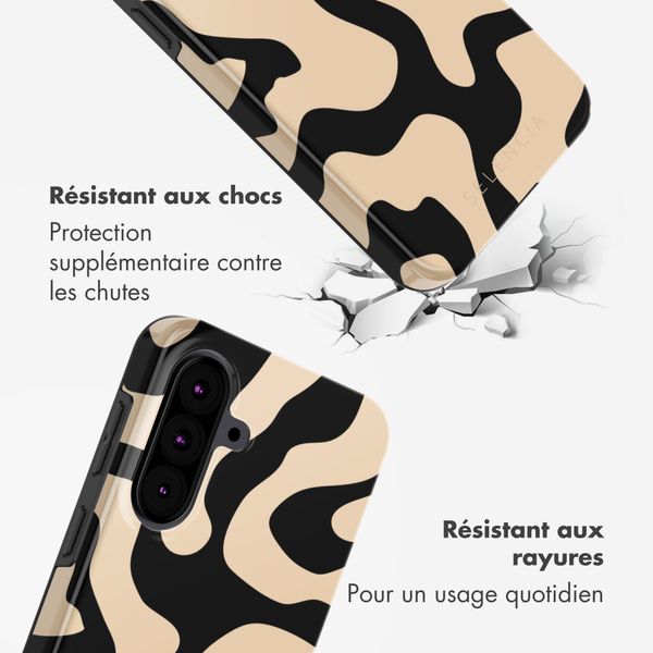 Selencia Coque arrière Vivid Samsung Galaxy A37 (5G) - Art Wave Black