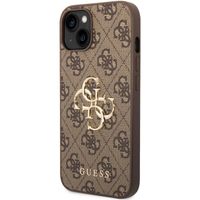 Guess Coque 4G Metal Logo Backcover iPhone 15 - Brun