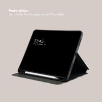 Selencia Coque tablette Vivid Apple iPad Air 11 pouces (2026) M4 / (2025) M3 / (2024) M2 / Air 5 (2022) / Air 4 (2020) - Art Wave Black