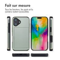 imoshion Coque arrière avec porte-cartes Apple iPhone 16 - Vert