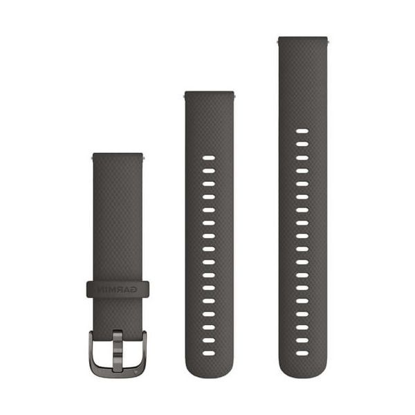 Garmin Bracelet silicone  - Connexion Garmin 18 mm - Graphite