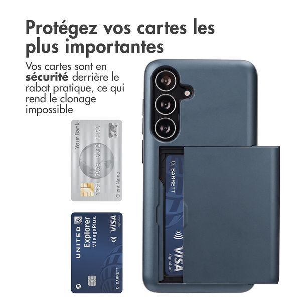 imoshion Coque arrière avec porte-cartes Samsung Galaxy S25 FE - Bleu foncé