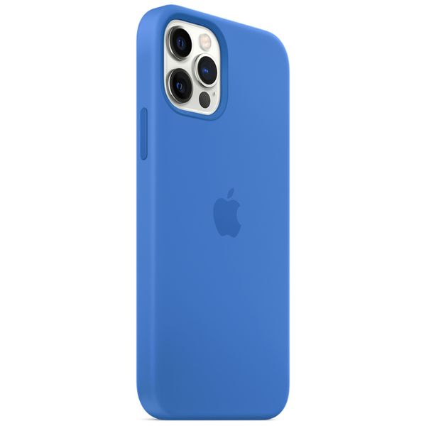 Apple Coque en silicone MagSafe Apple iPhone 12 (Pro) - Capri Blue