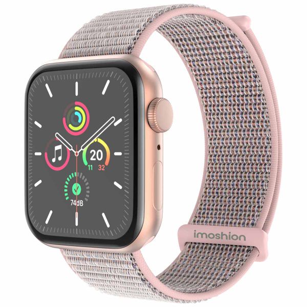 imoshion Bracelet en nylon⁺ Apple Watch Series 1 á 9 / SE (38/40/41 mm) | Series 10 (42 mm) - Pink Sand