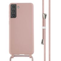 imoshion ﻿Coque en silicone avec cordon Samsung Galaxy S21 Plus - Sand Pink