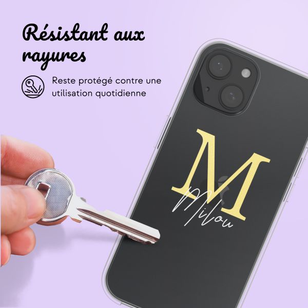 Coque avec votre propre photo et/ou texte Apple iPhone 15 - Letter