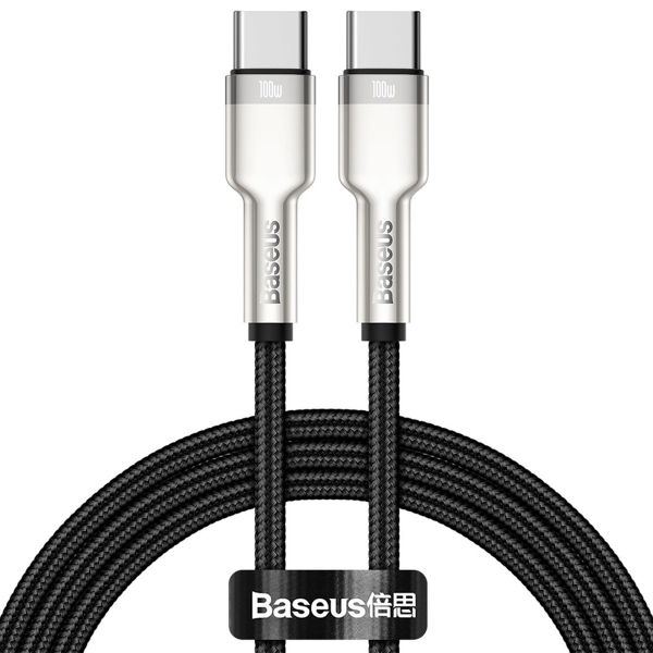 Baseus Cafule Series câble USB-C vers USB-C - Métal - 100 Watt - 1 mètre - Noir