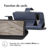 imoshion Étui de télephone portefeuille de luxe Google Pixel 7a - Bleu foncé