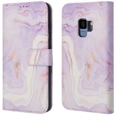 imoshion Étui de télephone portefeuille Design Samsung Galaxy S9 - Purple Marble