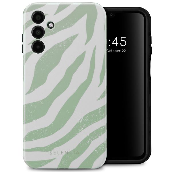 Selencia Coque arrière Vivid Tough Samsung Galaxy A15 (5G/4G) - Colorful Zebra Sage Green