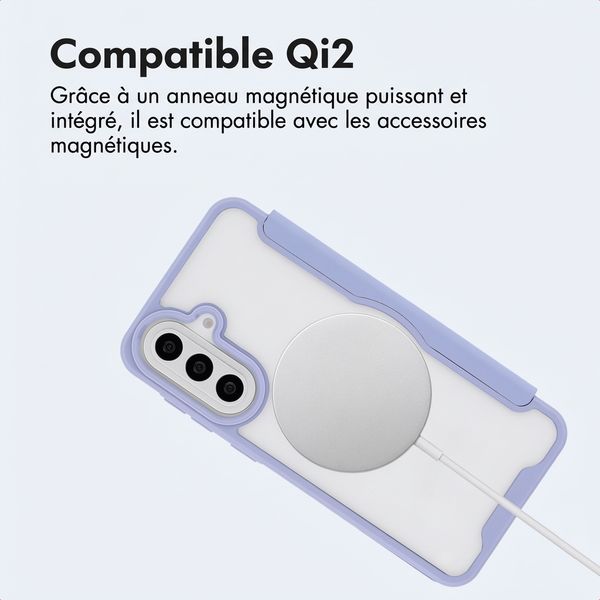 imoshion Bookcase transparente avec MagSafe Samsung Galaxy A57 (5G) - Lilas