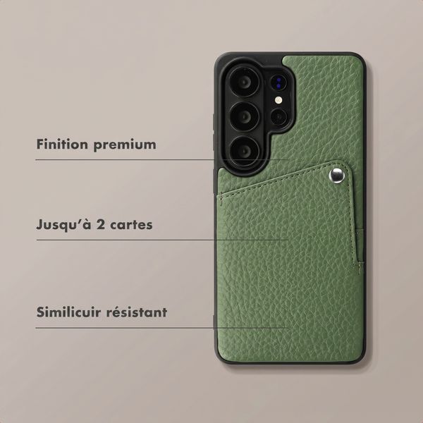 Selencia Coque Riva avec porte-cartes Samsung Galaxy S26 Ultra - Sage Green