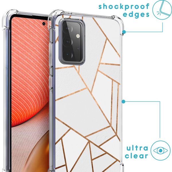 imoshion Coque Design avec cordon Samsung Galaxy A72 - White Graphic