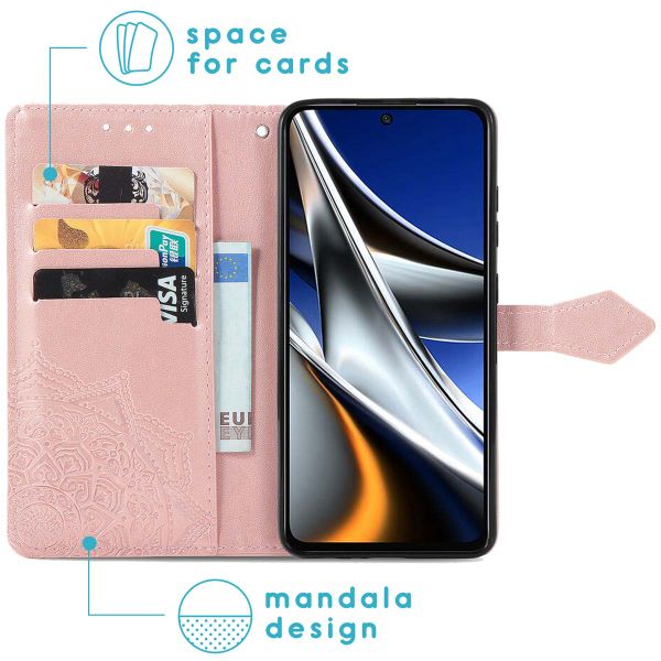 imoshion Etui de télephone Mandala Xiaomi Poco X4 Pro 5G - Rose Doré