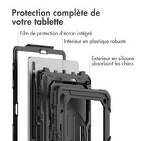 Accezz ﻿Coque arrière robuste avec bandoulière Samsung Galaxy Tab S8 Plus / S7 Plus / S7 FE - Noir