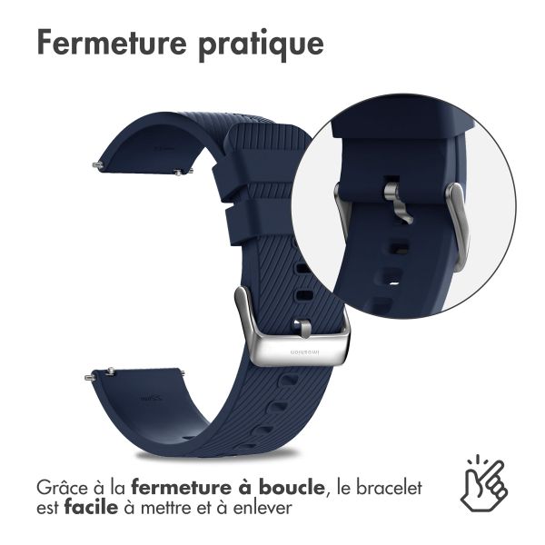 imoshion Bracelet en silicone - Connexion universelle de 22 mm - Bleu foncé