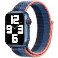 Apple Bracelet Sport Loop Apple Watch Series 1 t/m 9 / SE (38/40/41 mm) | Series 10 / 11 (42 mm) - Blue Jay/Abyss Blue
