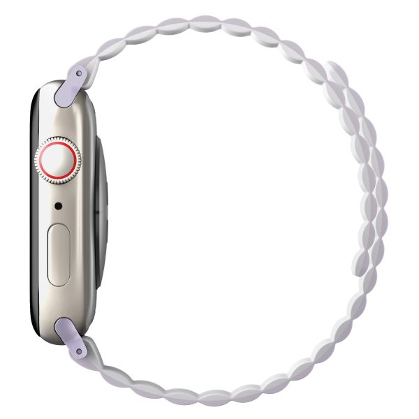 Uniq Bracelet Revix réversible Apple Watch Series 1 t/m 9 / SE (38/40/41 mm) | Series 10 / 11 (42 mm) - Lilac / White