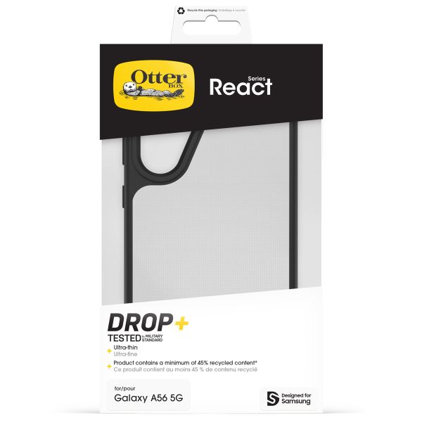 OtterBox Coque arrière React Samsung Galaxy A56 - Clear / Black