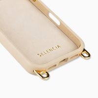 Selencia Coque arrière Rivièra avec MagSafe avec crochets amovibles Apple iPhone 17 Pro - Milky Latte