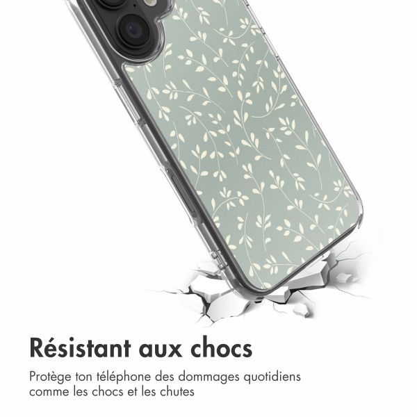 imoshion Coque Design Apple iPhone 16 - Smoke Green Flowers