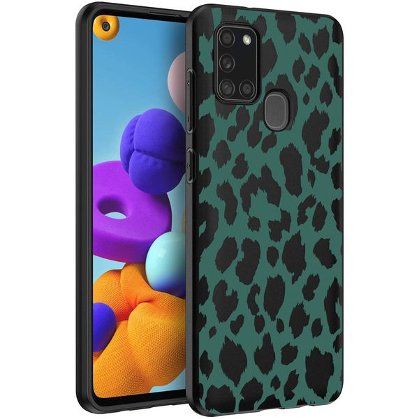 imoshion Coque Design Samsung Galaxy A21s - Green Leopard