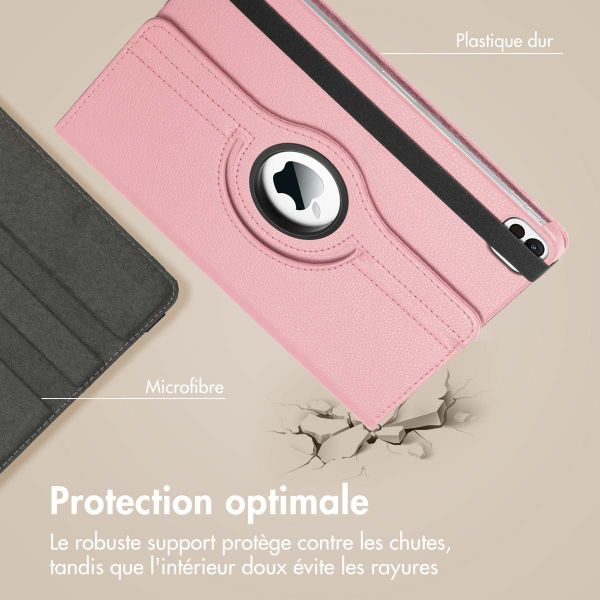 imoshion Coque tablette rotatif iPad Pro 12.9 (2022) / Pro 12.9 (2021) / Pro 12.9 (2020) - Rose