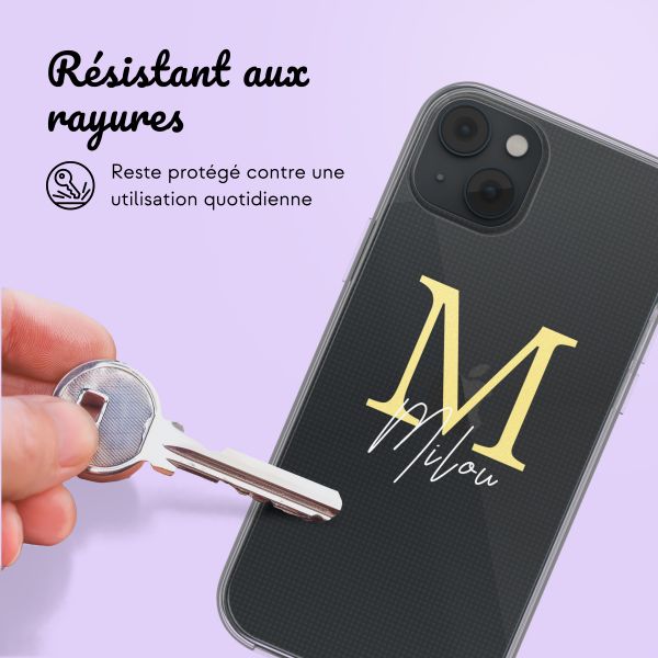 Coque personnalisée avec une lettre iPhone 14 - Transparent