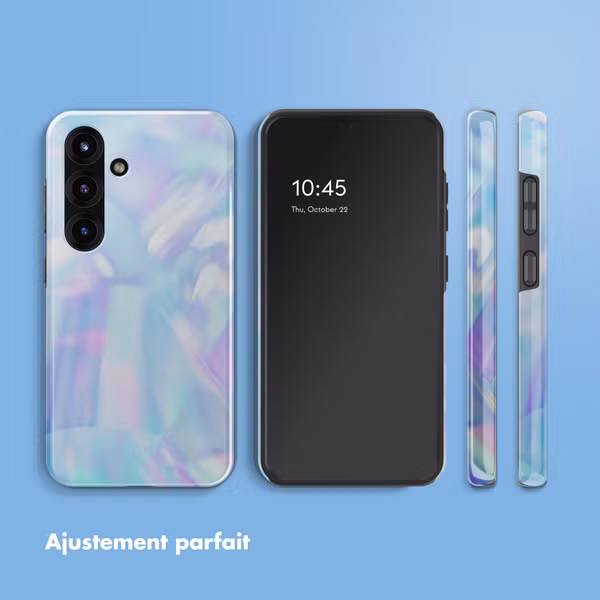 Selencia Coque arrière Vivid Samsung Galaxy S25 - Holographic Blue Dream