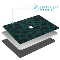 imoshion Coque Design Laptop MacBook Pro 13 pouces (2016-2019) - A1708 / A2159 - Green Leopard