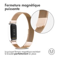 imoshion Bracelet magnétique milanais Fitbit Luxe - Taille M - Rose Doré