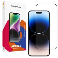 Accezz Protection d'écran en verre trempé Full Cover iPhone 15 Pro