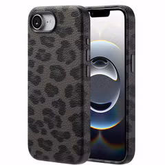 Selencia Coque Sabi imprimé panthère avec MagSafe Apple iPhone 16e - Midnight Black