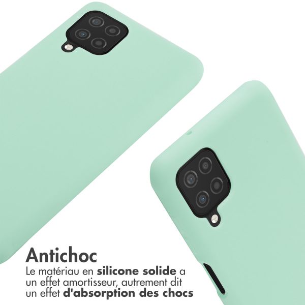 imoshion Coque en silicone avec cordon Samsung Galaxy A12 - Vert menthe