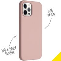 Accezz Coque Liquid Silicone Apple iPhone 12 Pro Max - Rose