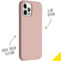 Accezz Coque Liquid Silicone iPhone 12 Pro Max - Rose