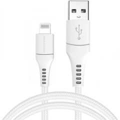 imoshion ﻿Câble Lightning vers USB - Non MFi - Textile tressé - 1 mètre - Blanc