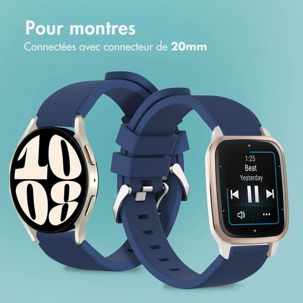 imoshion Bracelet en silicone souple Samsung Galaxy Watch 7 40/44 mm - Bleu foncé