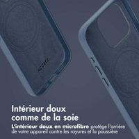Accezz Étui de téléphone portefeuille en cuir 2-en-1 avec MagSafe Apple iPhone 15 Pro - Nightfall Blue