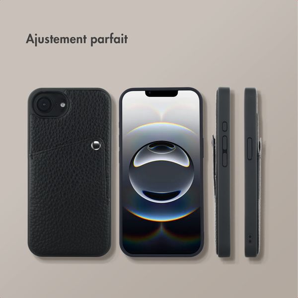 Selencia Coque Riva avec porte-cartes Apple iPhone 16e - Noir
